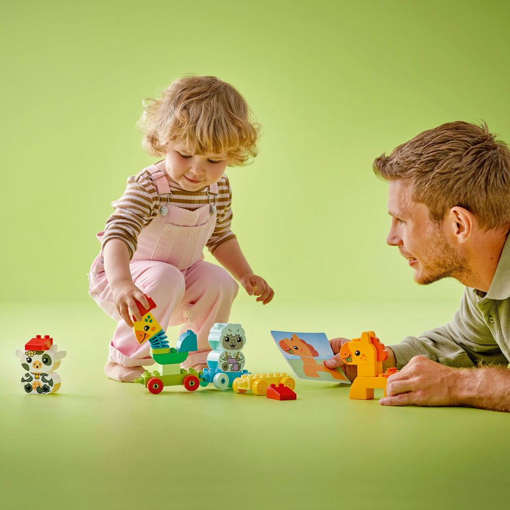 Tren de los Animales LEGO® DUPLO® 10412 con vagones de colores y animales construibles