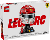 Set LEGO® Editions Scuderia Ferrari HP: Casco de Charles Leclerc 43014 con diseño inspirado en Formula 1®, minifigura de Charles Leclerc y detalles oficiales Ferrari.