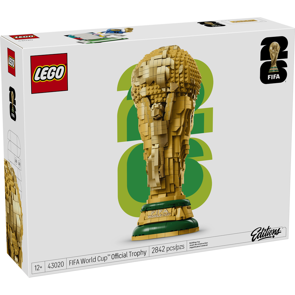 LEGO Editions Trofeo Oficial Copa Mundial FIFA 2026 43020 con minifigura exclusiva