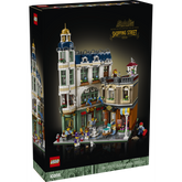 Set LEGO® Icons calle comercial modular con tiendas y apartamento