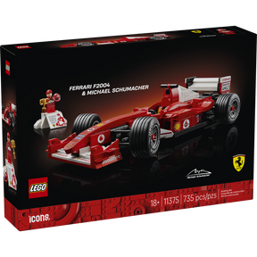 LEGO Icons Ferrari F2004 y Michael Schumacher 11375 coche Formula 1 coleccionable para adultos