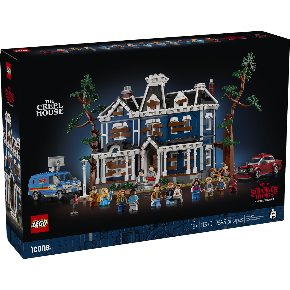 LEGO Icons Stranger Things La Casa Creel 11370 con minifiguras y transformación al Mundo del Revés