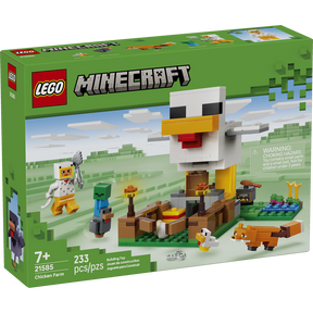 Set LEGO® Minecraft gallinero con gallinas, zorro y zombi bebé