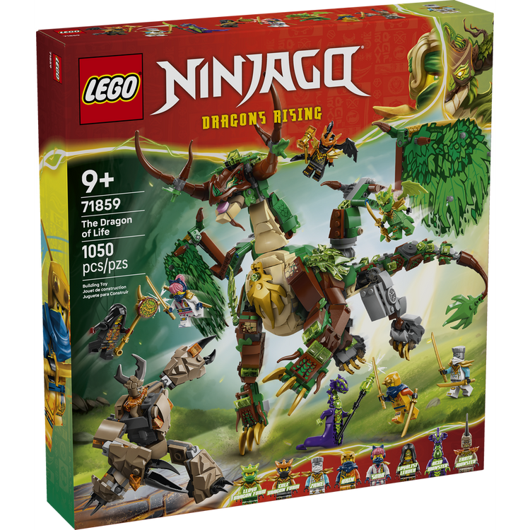 Dragón LEGO® NINJAGO articulado con alas desplegables y minifiguras ninja