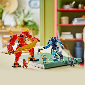 LEGO NINJAGO Meca Elemental del Fuego de Kai 71808 con 4 minifiguras y espada dorada