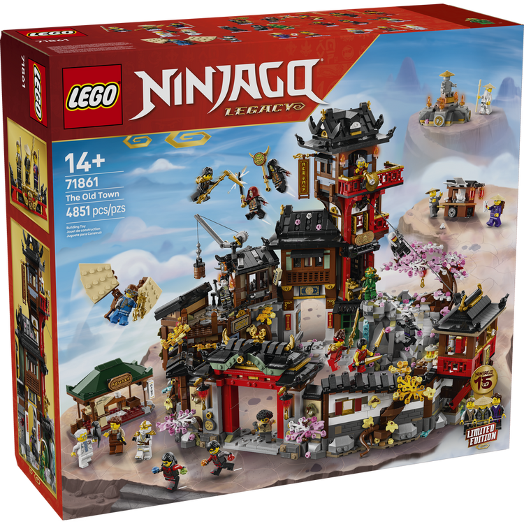 Set LEGO® NINJAGO Pueblo Viejo con módulos conectables y minifiguras ninja