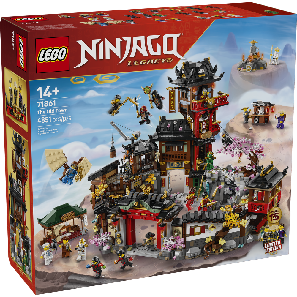 Set LEGO® NINJAGO Pueblo Viejo con módulos conectables y minifiguras ninja