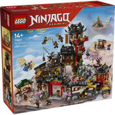Set LEGO® NINJAGO Pueblo Viejo con módulos conectables y minifiguras ninja