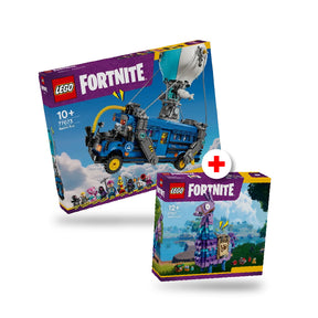 Combo Fortnite: Autobús de batalla (77073) y Llama de suministros (77071)