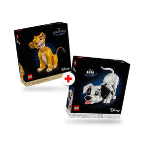 Combo Disney: Cachorro de 101 Dálmatas (43269) y El Rey León: Simba Joven (43247)