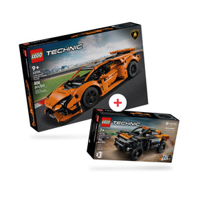 Combo Technic: Lamborghini Huracán Tecnica Naranja (42196) y NEOM McLaren Extreme E Race Car (42166)