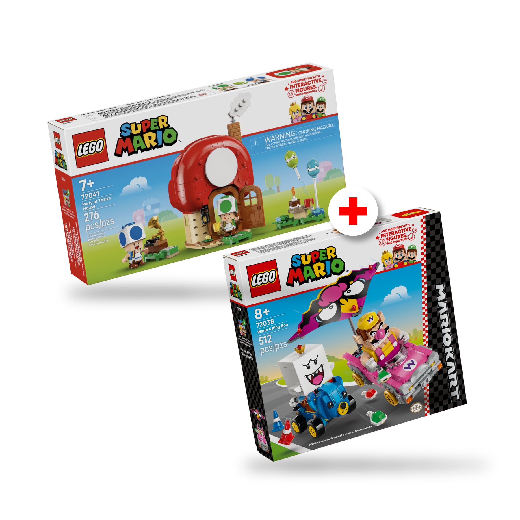 Combo Super Mario: Mario Kart™ – Wario y Rey Boo (72038) y Fiesta en la casa de Toad (72041)