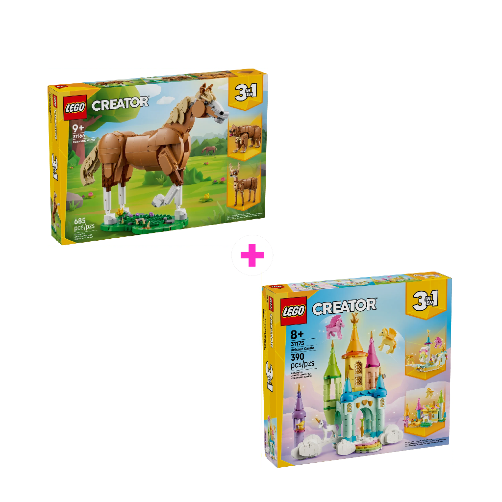 Combo Creator: Caballo Noble (31166) y Castillo de los Unicornios (31175)