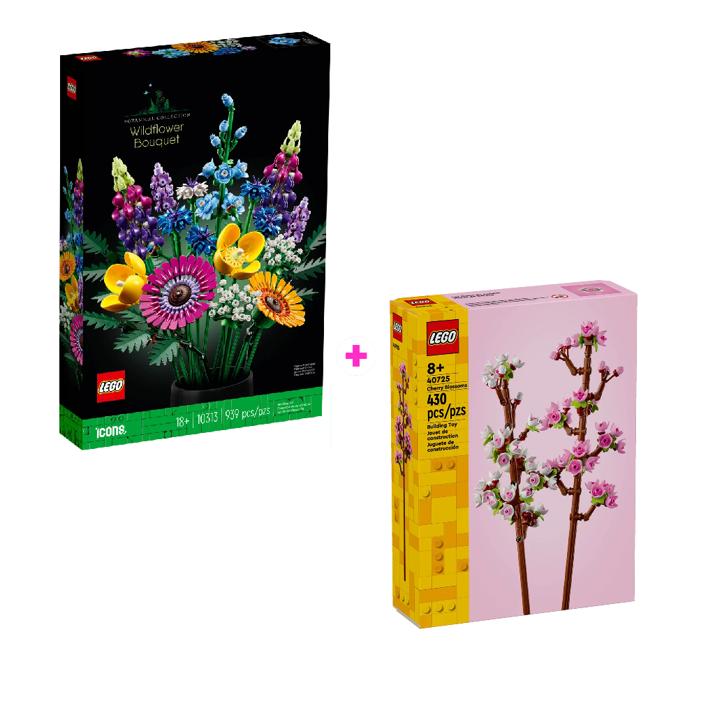 Combo Pétalos de Luz: Ramo de Flores Silvestres (10313) y Flores de Cerezo (40725)