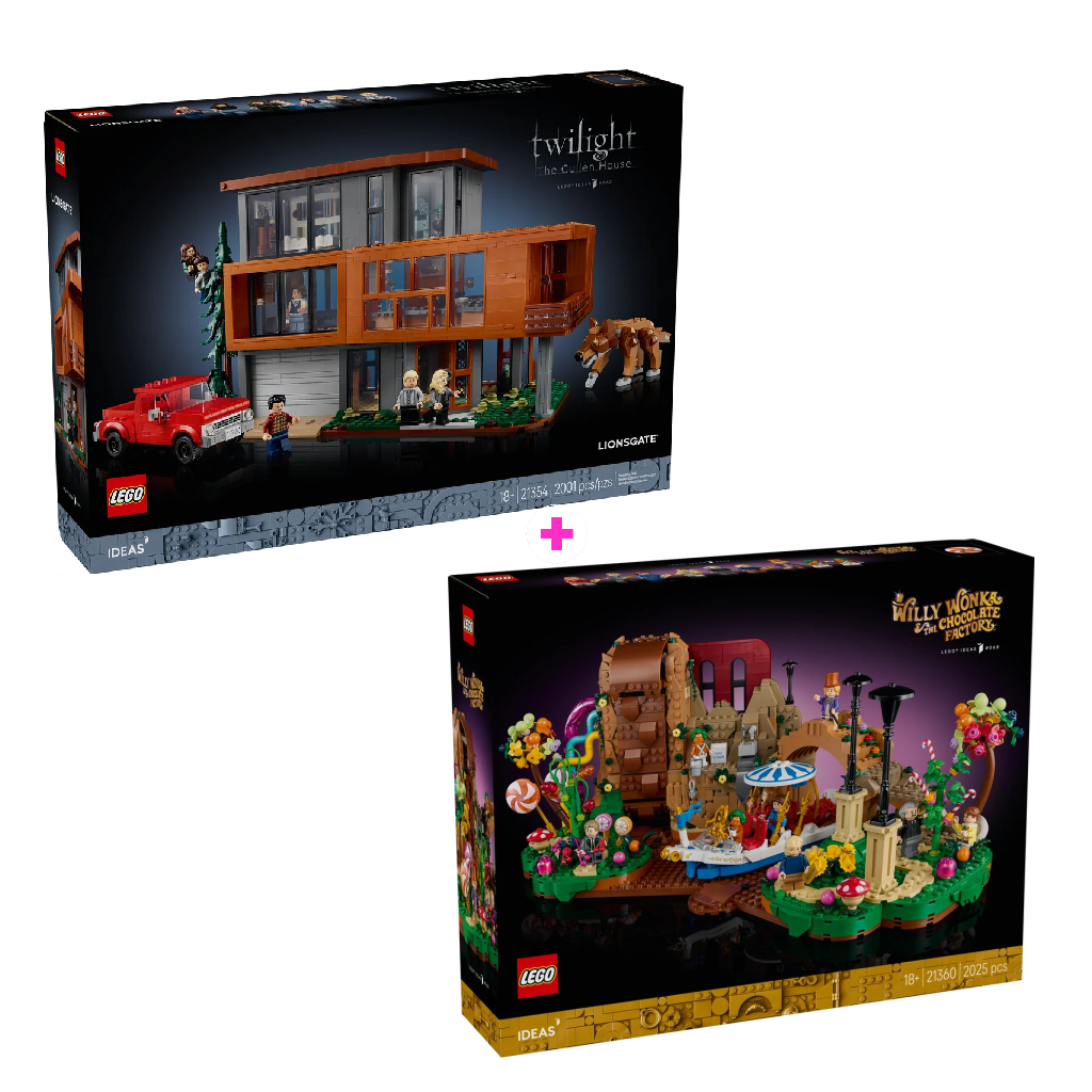 Combo Ideas: Crepúsculo: Casa de los Cullen (21354) y Willy Wonka y la Fábrica de Chocolate (21360)