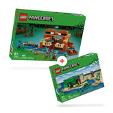 Combo Minecraft: La Casa-Tortuga de la Playa (21254) y La Casa-Rana (21256)