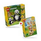 Combo Creator: Fauna Salvaje: Familia de Pandas (31165) y Lindo Conejito (31162)