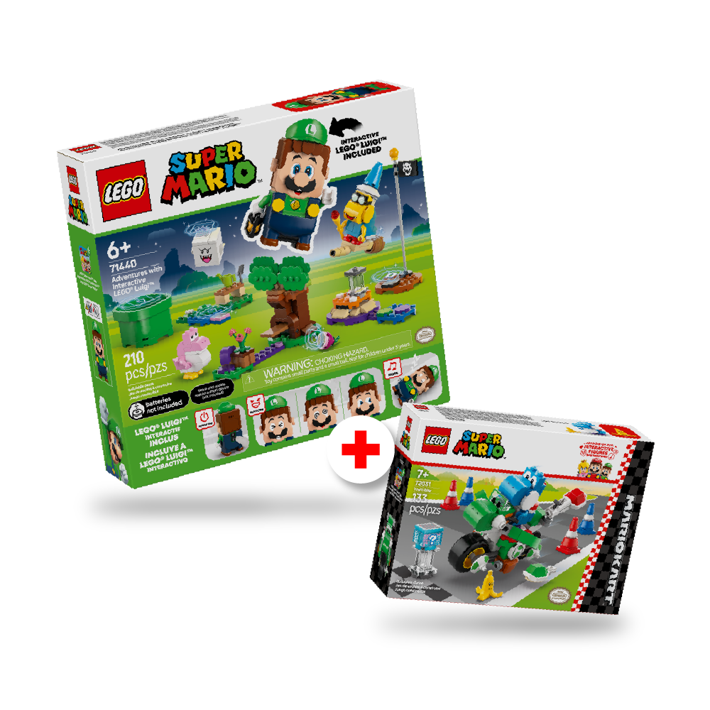 Combo Super Mario: Aventuras interactivas con LEGO® Luigi™ (71440) y Mario Kart™: Moto Yoshi (72031)