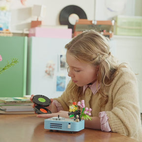 Tocadiscos con Flores