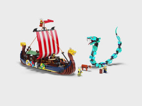 Barco Vikingo y Serpiente Midgard
