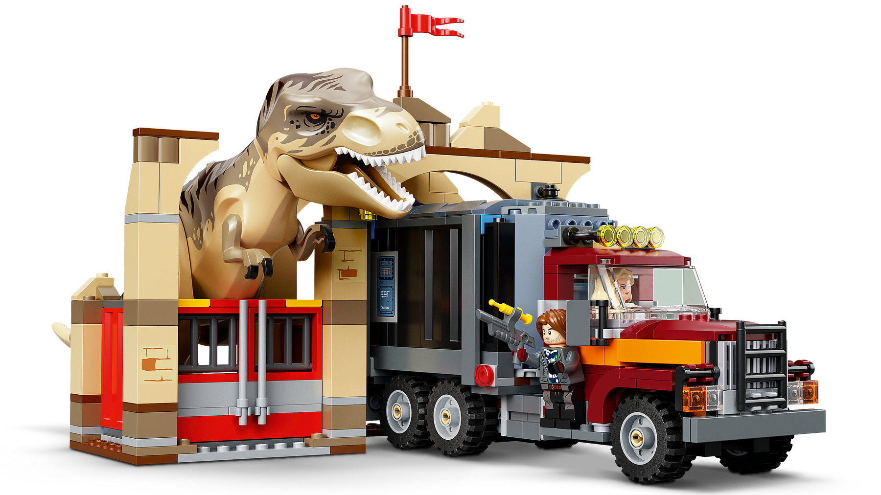 Fuga de los Dinosaurios T. Rex y Atrocirraptor