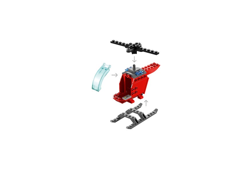 LEGO City helicóptero bombero 60318 - Kit de construcción para niños a  partir de 4 años; incluye minifiguras de bombero y vendedor con accesorios